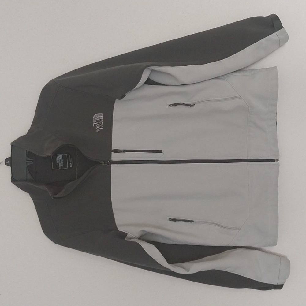 The North Face Windwall Grey Full zip Jacket Zip Pockets Size S